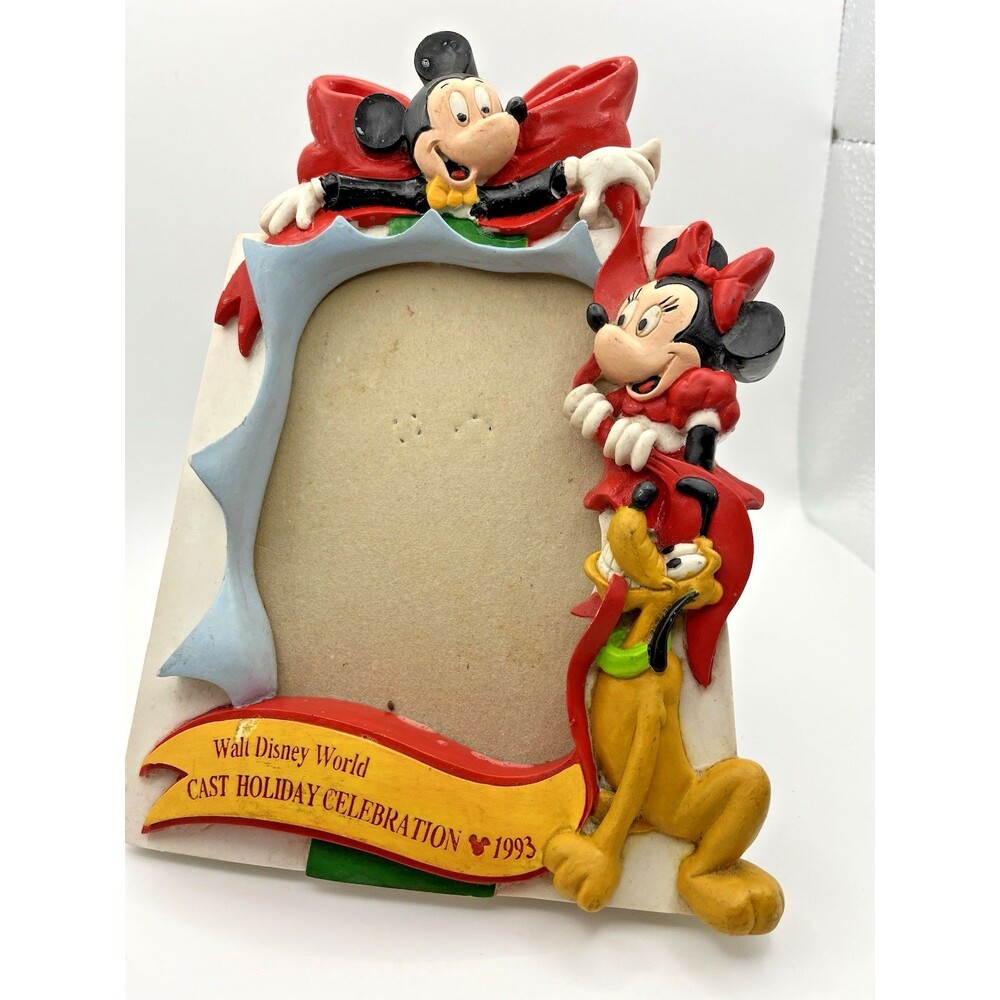 1993 WALT DISNEY WORLD CAST HOLIDAY CELEBRATION MICKEY MOUSE PICTURE FRAME